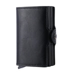 RFID Blocking Carbon Fiber Card Holder Wallet – Slim Metal Case for 12 Cards